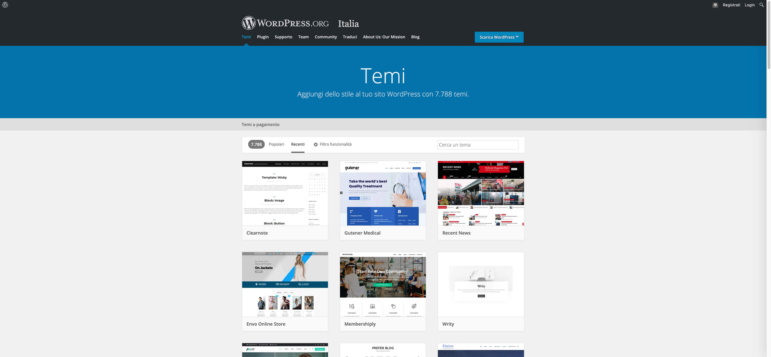 Temi wordpress